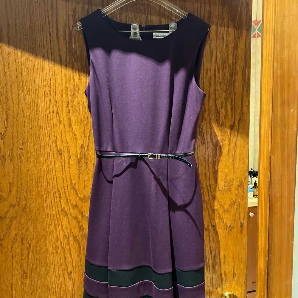 Elegant Purple Sleeveless Dress